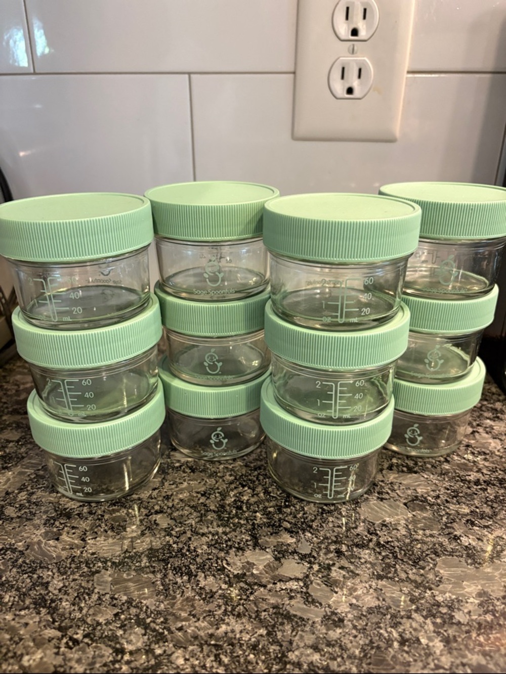 Sage Spoonfuls 4 oz baby food jars - Set of 12
